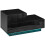 Homcom HOMCOM High Gloss Front Bedside Table Nightstand with LED Light Remote Black 9