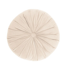 (Beige) Solid Color Round Floor Cushion, Decorative Pleated Circle Pillow, Large Pillows Seating for Adults