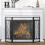 Homcom 126cm 3-Panel Metal Folding Fireplace Screen Protective Guard Child Pet Home 1