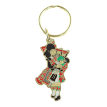 Metal Keyring Bag Hanger Featuring A Scottish Piper