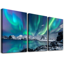 Boerderij canvas kunst aan de muur voor slaapkamer wanddecoraties voor woonkamer kantoor muur decor aurora landschap schilderen op uitgerekte en inge