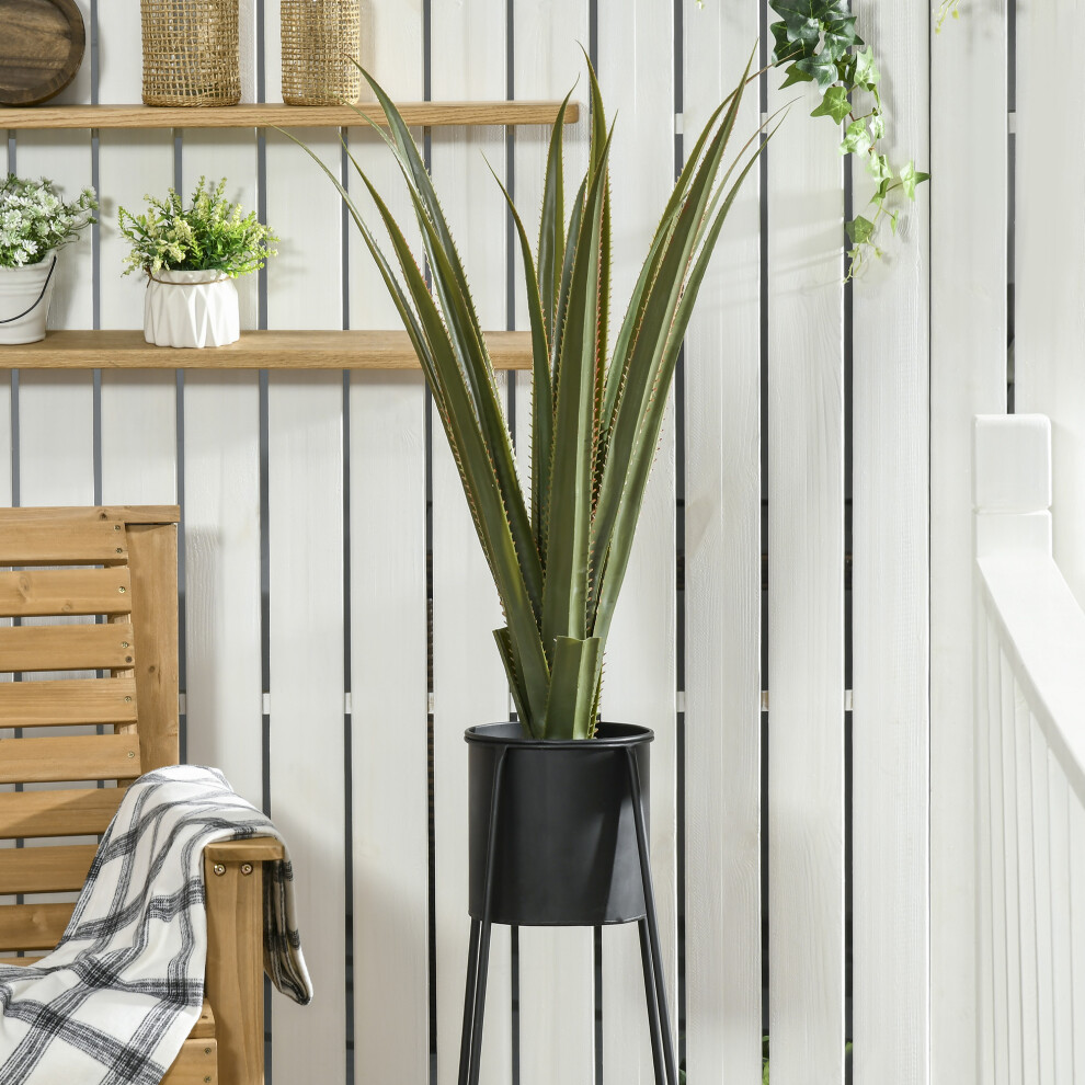 Homcom Potted Artificial Plants Agave Succulent For Home Decor, 90Cm