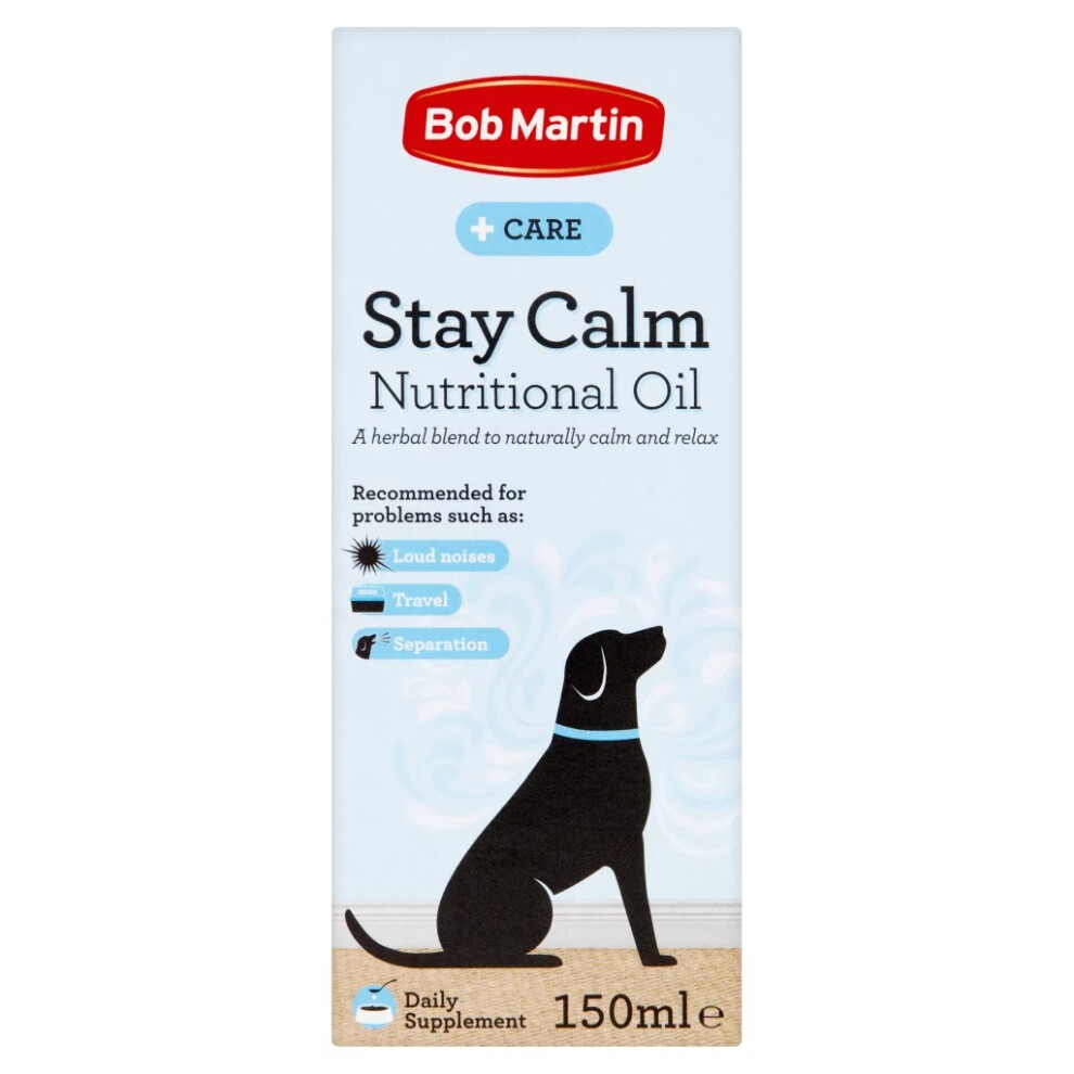 Bob Martin Stay Calm Nutritional Oil 150ml - Daily Supplement For Dogs