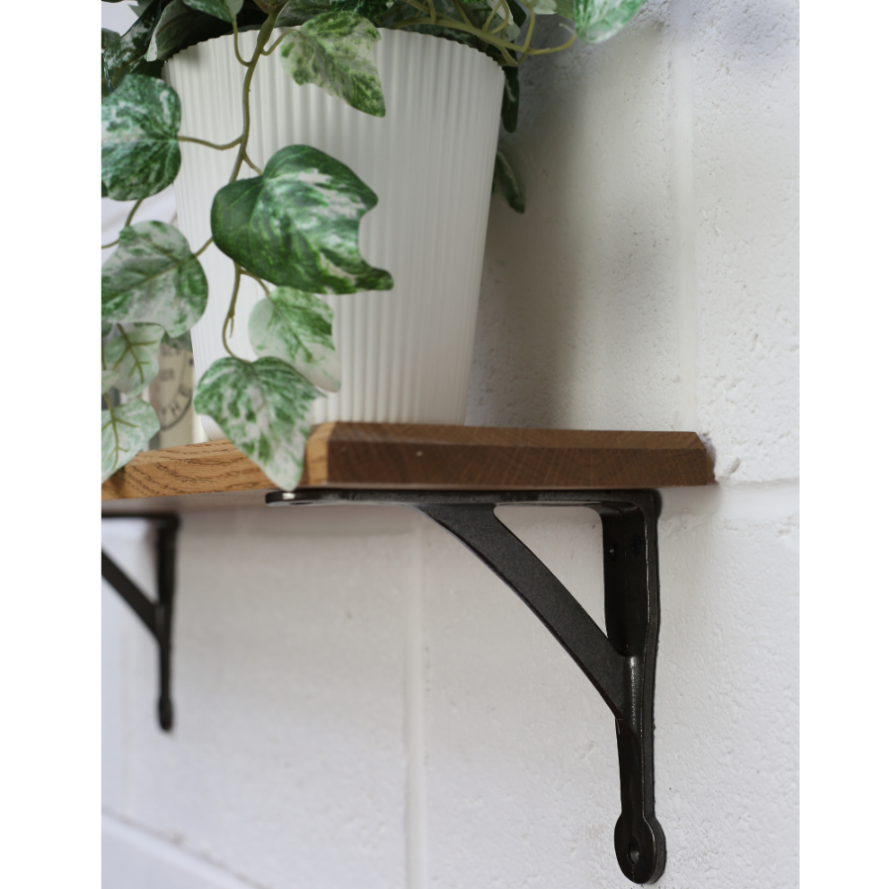Cast Iron Penny End Shelf Brackets 8" 5057067902285