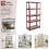 (Red, 2 Bay) 5 Tier Storage Shelves Large Adjustable Units 6