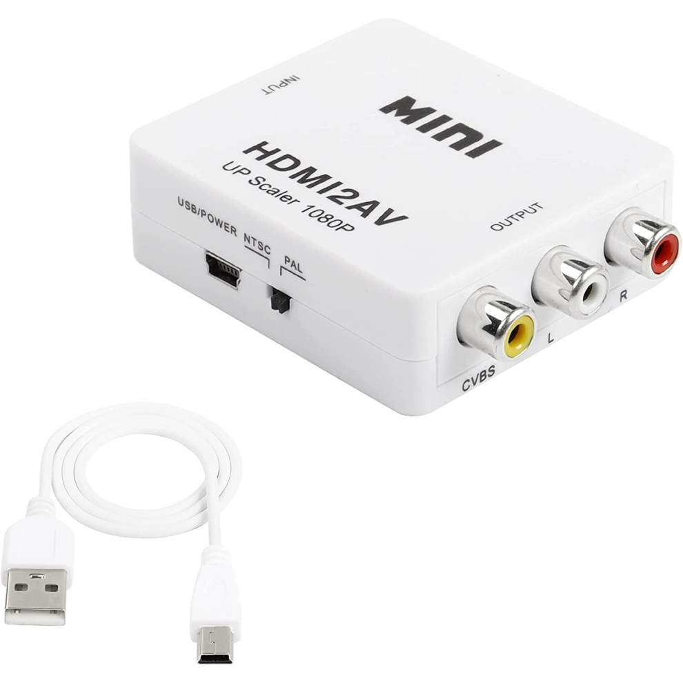 Av To Hdmi 1080P Rca Video Audio Composite Converter Adapter Hdtv/Dvd Black 11920885
