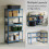 (Blue, 4 Bay) 5 Tier Storage Shelves Large Adjustable Units 5