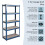 (Blue, 2 Bay) 5 Tier Storage Shelves Large Adjustable Units 8