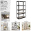 (Black, 3 Bay) 5 Tier Storage Shelves Large Adjustable Units 6
