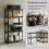 (Black, 3 Bay) 5 Tier Storage Shelves Large Adjustable Units 5