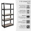 (Black, 2 Bay) 5 Tier Storage Shelves Large Adjustable Units 8