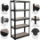 (Black, 2 Bay) 5 Tier Storage Shelves Large Adjustable Units 7