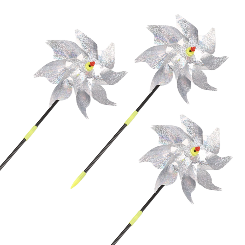 Jojomino 3 Pieces Windmills, Bird Repellent,Fruit Garden,Reflective Windmill, Bird Repellent, Bird Repellent, Reflective Windmill