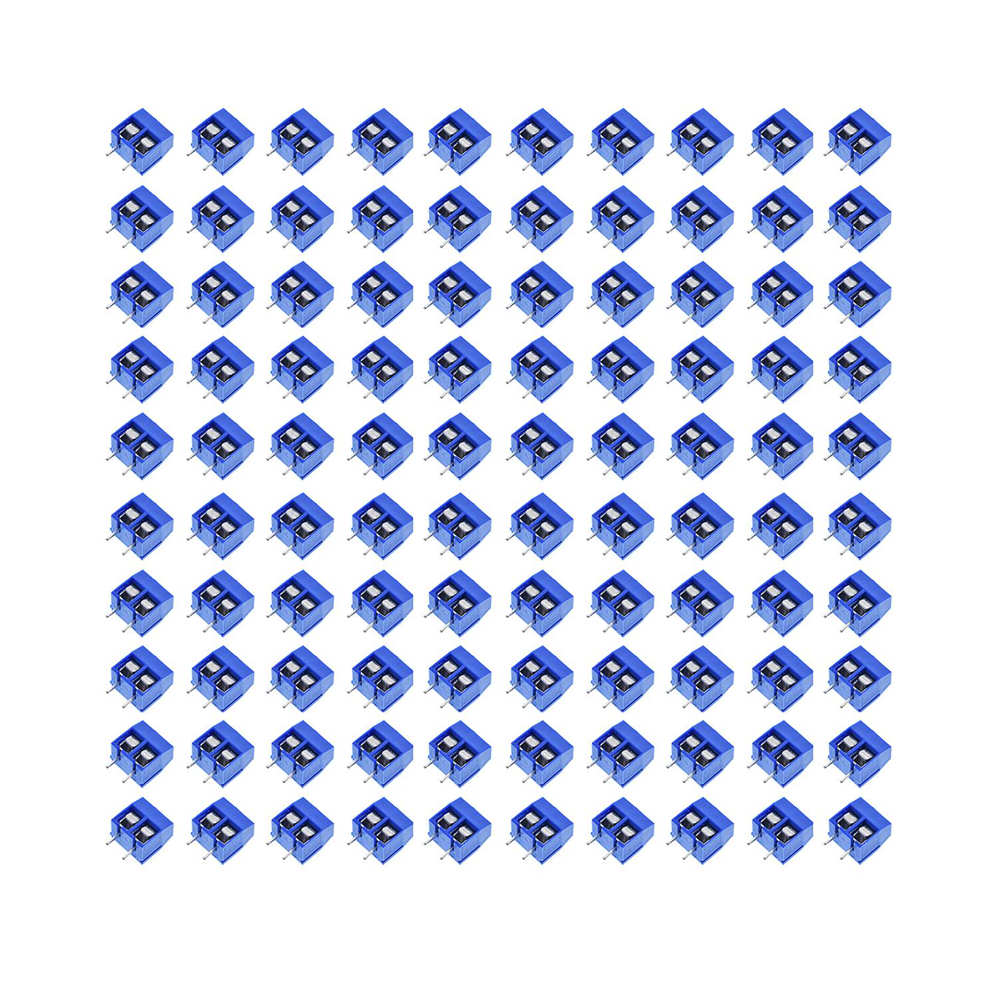 100Pcs Kf301-2P 2 Pin Screw Terminal Connector 5Mm Pitch 15A 300V Spliceable 4851067690095