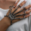 Μόδα Personality Punk Skeleton Hand Bone Ευέλικτο βραχιόλι με πέντε δάχτυλα ρυθμιζόμενη αλυσίδα 3