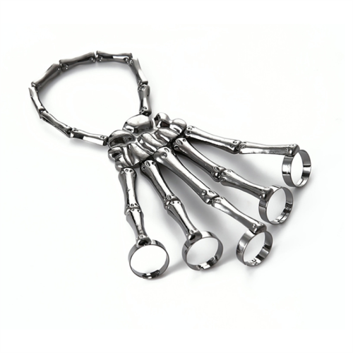 Μόδα Personality Punk Skeleton Hand Bone Ευέλικτο βραχιόλι με πέντε δάχτυλα ρυθμιζόμενη αλυσίδα 1