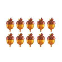 10Pcs Acorn Balloons Foil Fall Acorn Balloons for Baby Shower Birthday Fall Thanksgiving Party Decorations