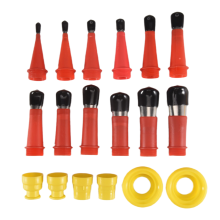 18 Piece Stainless Steel Silicone Caulking Nozzle Applicator Finishing Tip Tool with Accessory Base and Protective Cover