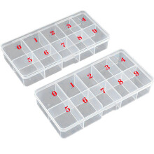 Nagelspitzenbox, leer, Nagelspitzen-Organizer, Aufbewahrung, Fingernagelbox, Aufbewahrungsbox, Behälter, Nagelbox, Gitterbox