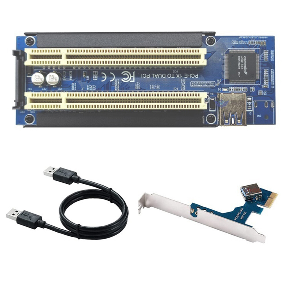 Jojomino Pci-E To Dual Pci Expansion Card Adapter Asm1083 Support Capture Card Golden Tax Card Sound Card Parallel Card