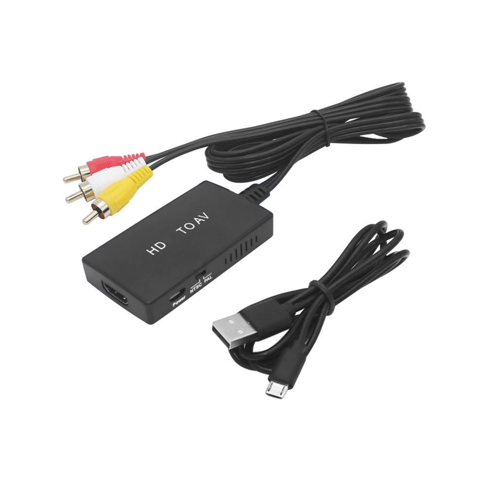 Hdtv To Av Converter Hd Video Converter Hdmi-Compatible To Rca Av/Cvsb L/R Video 1080P Mini Adapter 4851067699739