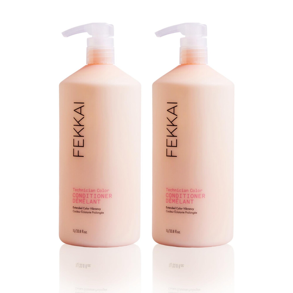 Apr   s-shampoing colorant Fekkai Technician - 1 litre, lot de 2 - Prolonge l'   clat des cheveux color   s - Sans sulfates, parab   nes, phtalates -