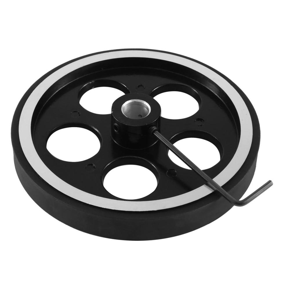 Ruota Di Misurazione Dell'encoder Di Misurazione In Gomma Di Alluminio Industriale Da 300 Mm X 10 Mm Per Encoder Industriale