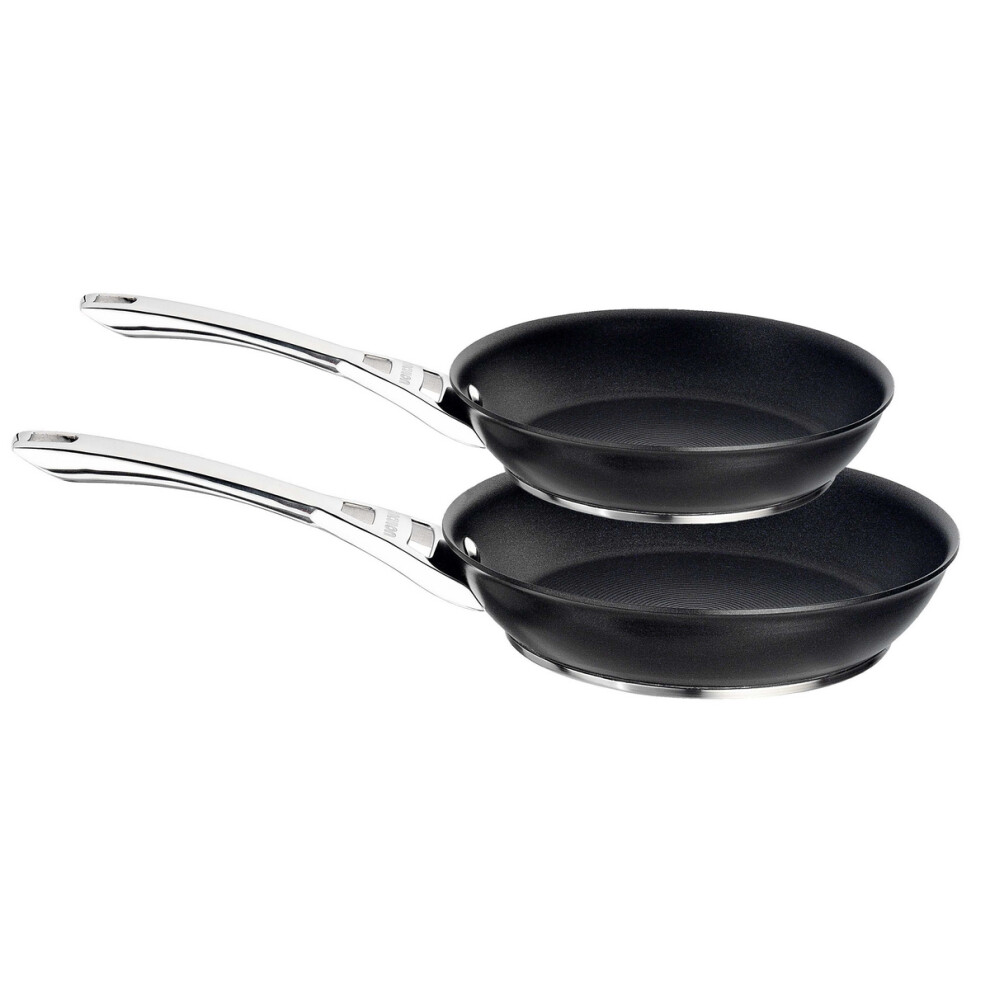 Circulon Infinite Round Frying Pan Set Black Twin Pack Cookware - 24 & 30 cm