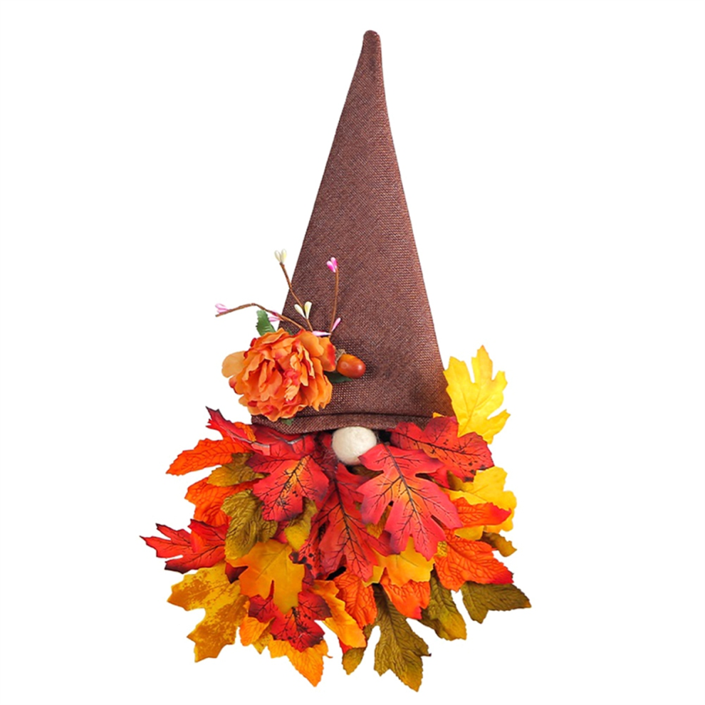 Jojomino Fall Wreath For Door Decor,Fall Sign With Maple Leaf Fairy For Autumn Harvest Thanksgiving Front Porch Wall Mantel Fall