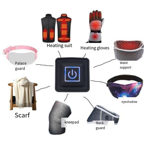 5Pcs Electric Heating Clothes Three-Step Temperature Control Switch Waterproof Silicone 2