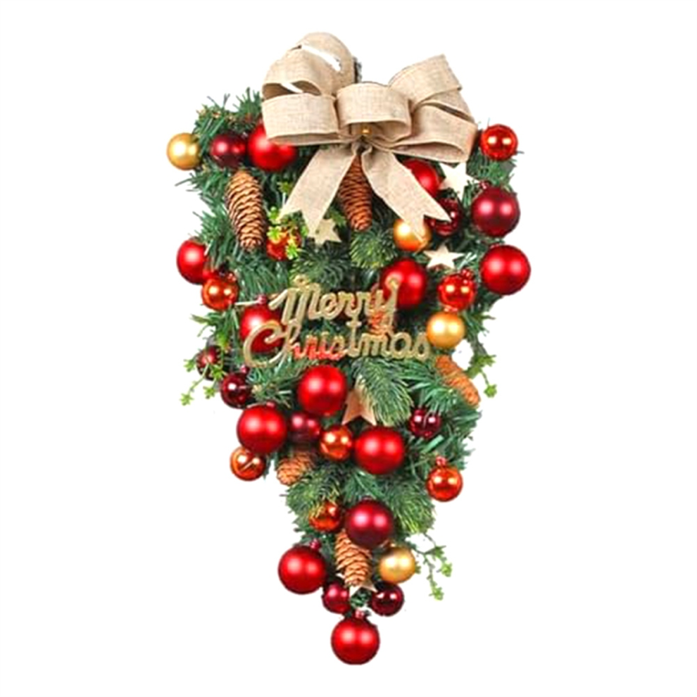 Weihnachts-Tardrop Und Kranz FüR Die HaustüR, Winter-Weihnachts-Treppengirlande FüR Weihnachtsdekorationen, Ornamente-image