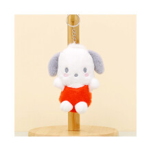 (Chien orange) Porte-clés en peluche Pochacco Sanrio pour chien avec tissu en peluche court et rembourrage