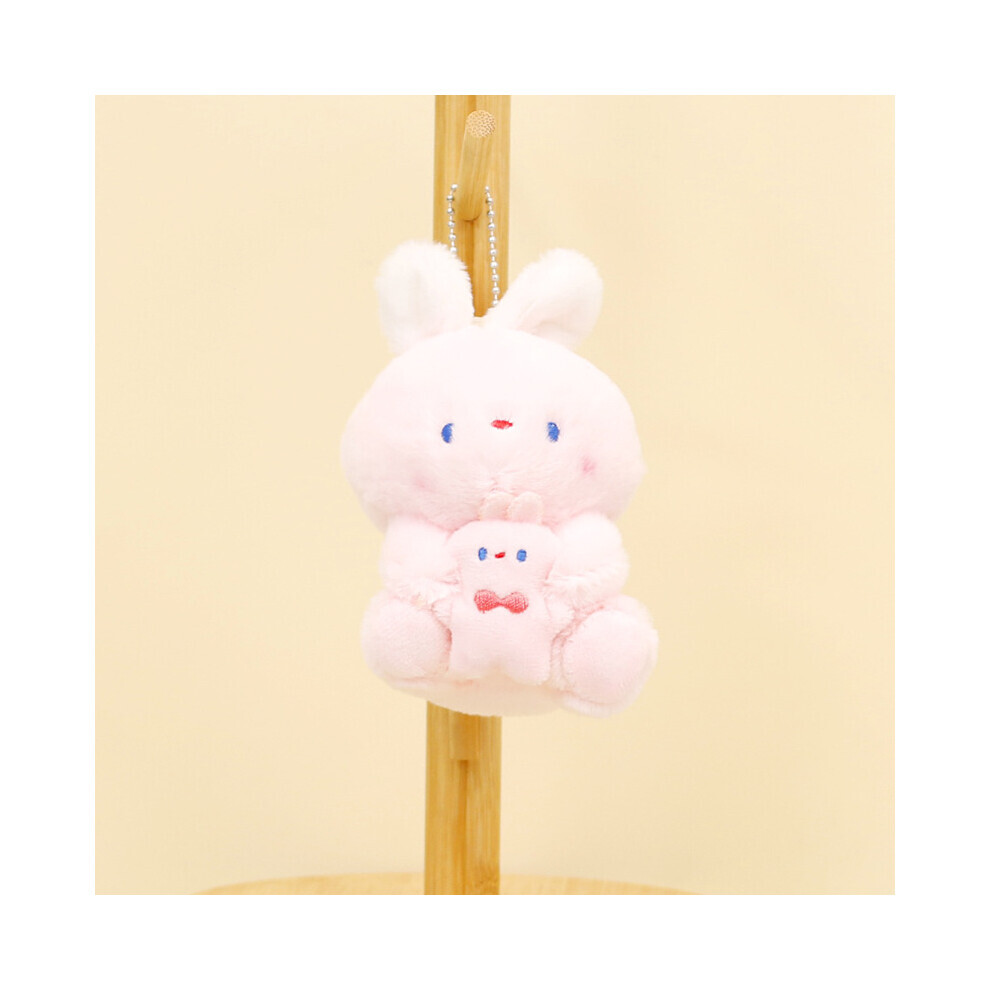 (Lapin) Peluche Lapin Doux Porte-clés Courte Peluche Animal En Peluche Charme Décoratif