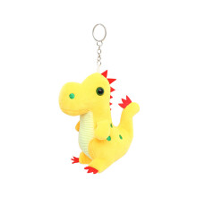 (Or) Porte-clés en peluche de dinosaure super doux en cristal câlin, idéal pour les cadeaux et la décoration