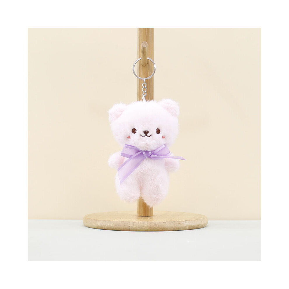 (Ours rose) Porte-clés ours fantaisiste en peluche et joli pendentif de sac lapin pour un usage quotidien