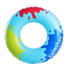 (Bleu, NO.100(65-80KG)) et bouée de natation de style éclaboussures d'encre épaissie pour enfants et