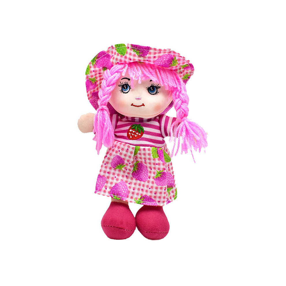 (Fraises) poupée mignonne rose Orange portant un chapeau vêtements de fruits cadeau pour fille confortable