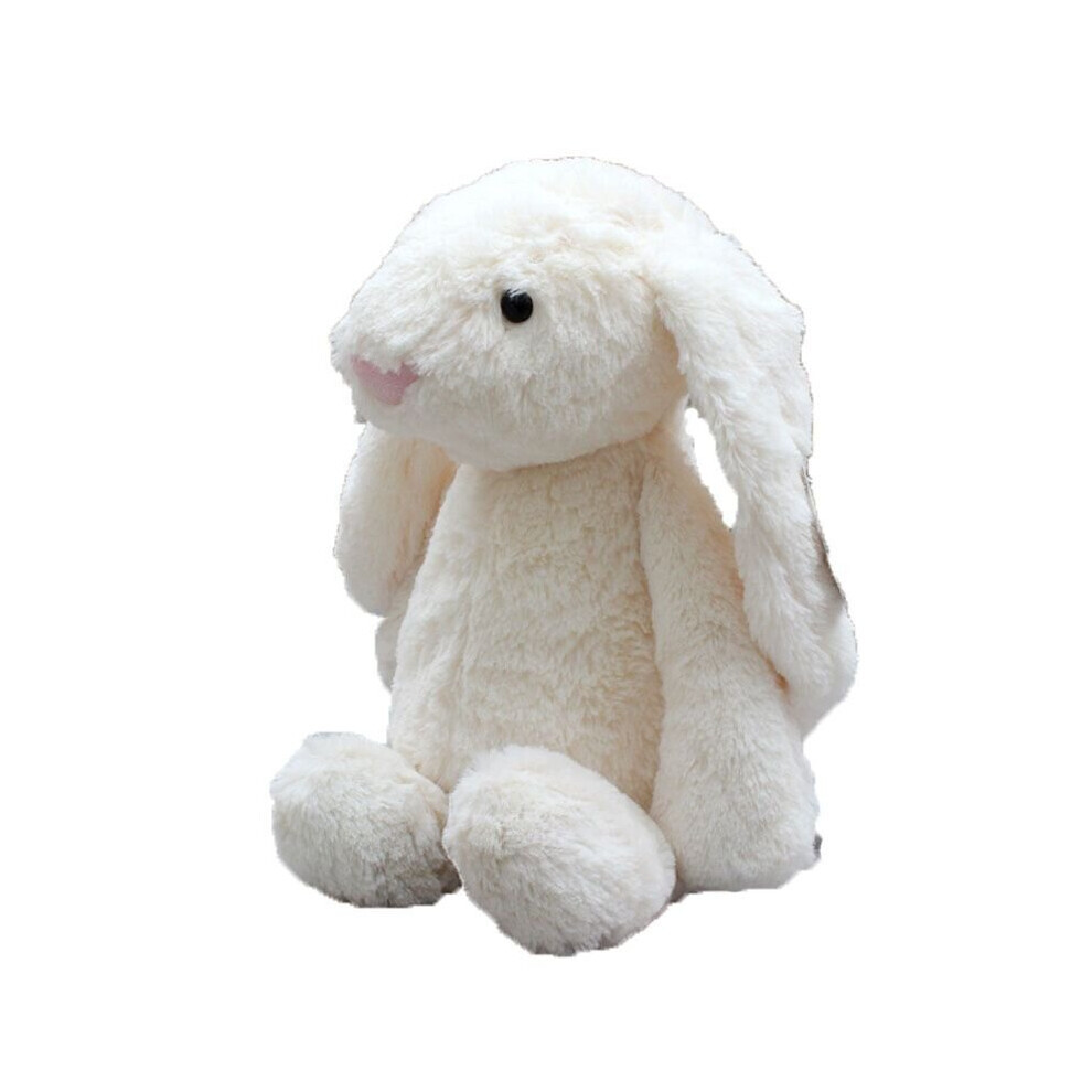 (Blanc, 25 cm) Lapin mignon en peluche douce, animal en peluche, cadeau pour bébé et enfant