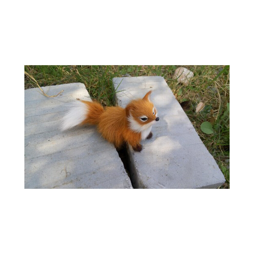 (Raise) jouet en peluche de renard Animal simulé, cadeau de noël, accessoires Photo, décoration de maison