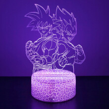 (Crack Base Remote-Dragon Ball Z 02) Animefigurer Goku-figur Vegeta Gohan 3D-lampa PVC-actionfigur