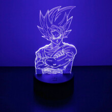 (Crack Base Remote-Dragon Ball Z 01) Animefigurer Goku-figur Vegeta Gohan 3D-lampa PVC-actionfigur