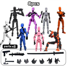 (8 st. A)13 Actionfigur Titan Flerledad Rörlig Shapeshift Robot T13 Actionskyltdocka Karaktär