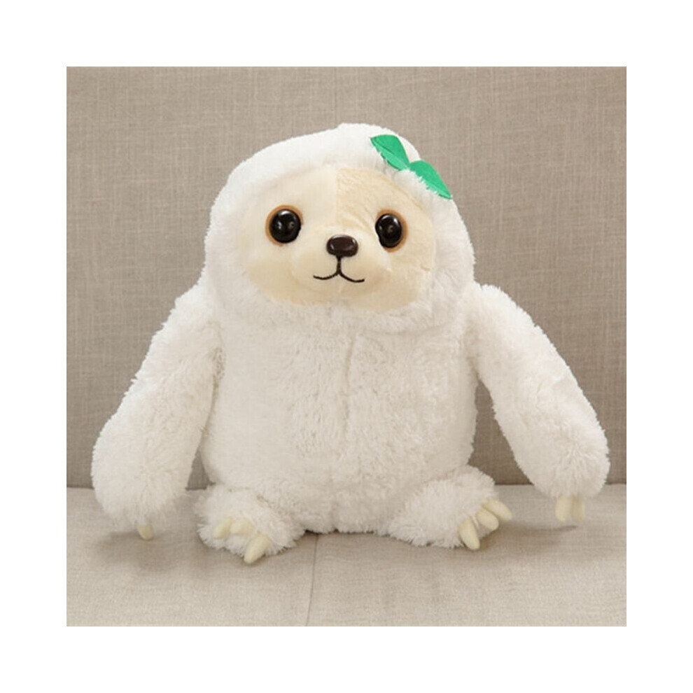 (Blanc, 70 cm/27,6 pouces) Coussin d'oreiller en peluche paresseux géant