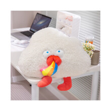 (Nuage, 55 cm/21,65 pouces) Lune Lapin Soleil Étoile Nuage Style de dessin animé Oreiller court en peluche