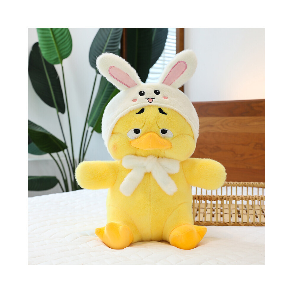 (Lapin, 50 cm/19,69 pouces) Jouet en peluche jaune canard pour le travail, suce un canard ennuyeux,