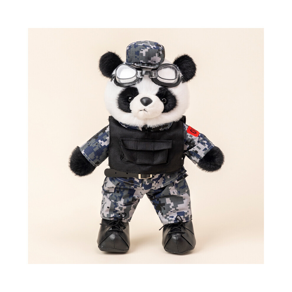 (Panda B) Lapin Panda Peluche Peluche Camouflage Amovible Souvenir Militaire Cadeau De Noël