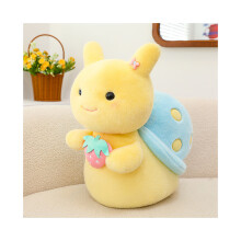 (Bleu, 50 cm/19,68 pouces) nœud d'escargot tenant une poupée de fraise en peluche, oreiller pour enfants,