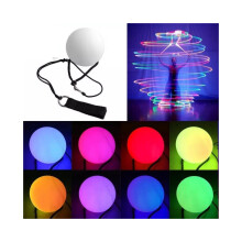 Poi multicolore lueur Led boules lancées lumière pour la danse du ventre main accessoire lampe outil