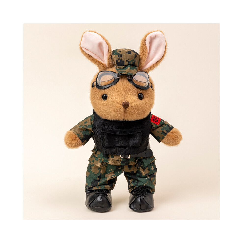 (Lapin A) Lapin Panda Peluche Peluche Camouflage Amovible Souvenir Militaire Cadeau De Noël