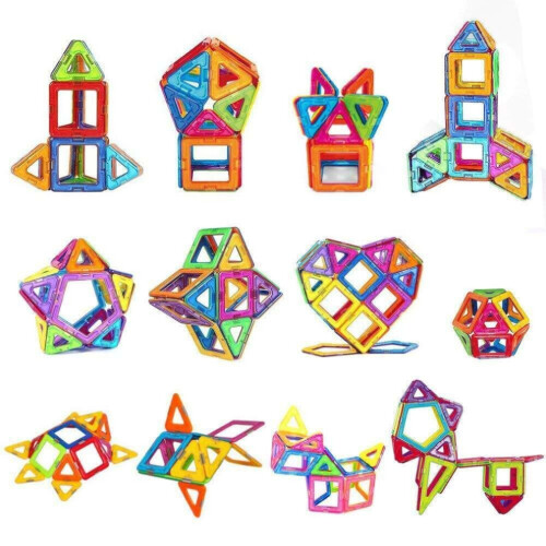 Ensemble de blocs de Construction magnétiques, 100 pièces, Puzzle de Construction magique, jouets pour 2